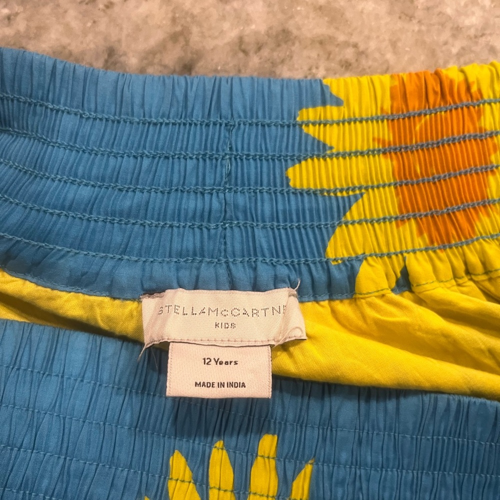 Stella McCartney Kids Blue and Yellow Floral Skirt - Picture 3 of 3